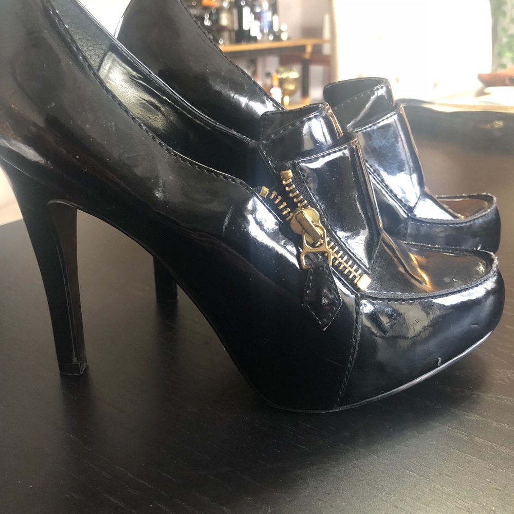 BCBG Patent Leather Booties